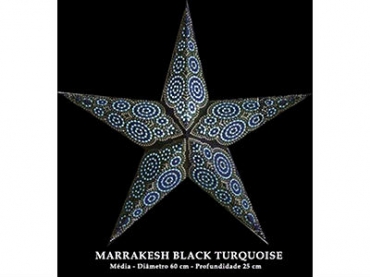 Candeeiro Estrela Starlightz Marrakesh Black Turquoise